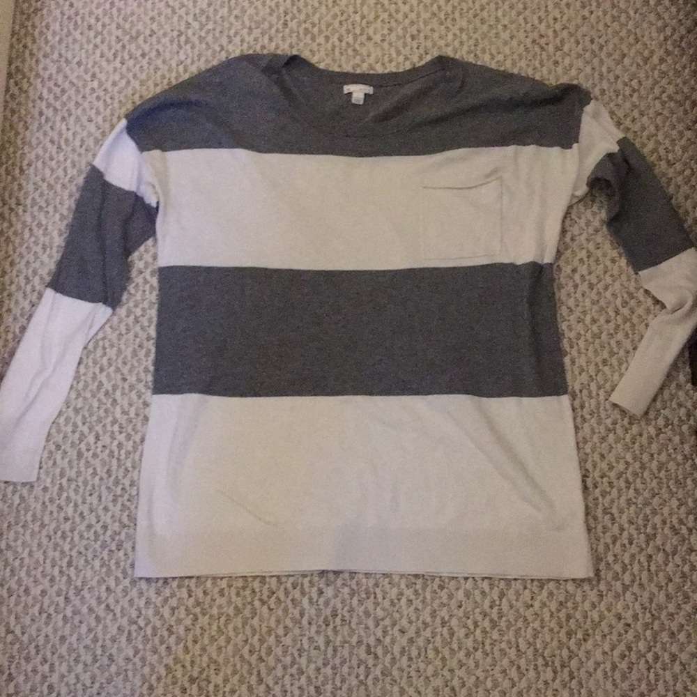 Stripped pocket long-sleeve tee